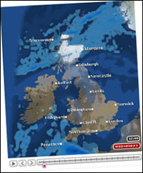 British Isles weather map