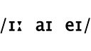 Phonemic symbols ee, eye, ay,