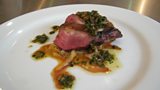 Tom Lewis's roast duck with chicory marmalade