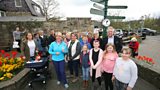Clare Balding and the walkers at the Nidderdale Way