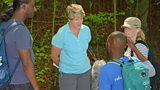 Clare speaking to Osman and Rashid