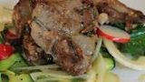 Lamb chops with orange and fennel salad by Tom Lewis