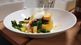 Steven Devlin's Crispy Golden Polenta with Baby Leeks