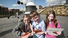 BBC School Reporters from Firth Park Community Arts College at Sheaf Square