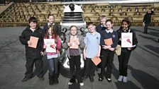 BBC School Reporters from Firth Park Community Arts College at Sheaf Square