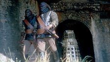 A Dalek with some of their henchmen – the brutal Ogrons!