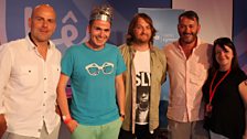 Aled Hughes, Dyl Mei, Guto Dafydd, Tudur Owen a Manon Rogers