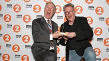 Lifetime Achievement Award winner Loudon Wainwright III, with presenter Tom Robinson