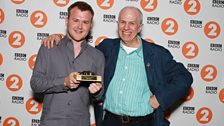Musician Of The Year winner Sam Sweeney, with presenter John Kirkpatrick