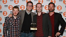 Best Group winners The Young 'Uns, with presenter Tim Dowling
