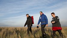 Jo Brand, Greg Whyte and BBC documentaries director Rob Farquar
