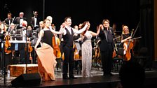 Joanne Clifton, Joe McFadden, Shirley Ballas and Keith Lockhart with the BBC Concert Orchestra