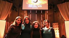 Ahd Kamel, Nawal al-Maghafi, Mariakenzi Lahlou and Shohini Chaudhuri at the BBC Radio Theatre in London