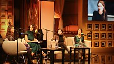 Ahd Kamel, Nawal al-Maghafi, Mariakenzi Lahlou and Shohini Chaudhuri at the BBC Radio Theatre in London and Annemarie Jacir