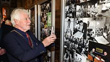 High Sheriff of Belfast, Councillor Sammy Douglas enjoying the BBC Picture Box exhibition in St Anne’s Cathedral