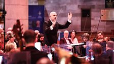 Conductor James Burton and The Ulster Orchestra performing at BBC’s The Living Air concert in St Anne’s Cathedral
