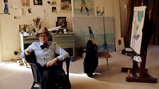 David Hockney in his studio