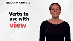 Verbs to use with 'view'
