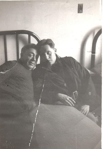 The only known photograph of Shura taken before repatriation to Russia at the Talati hotel in Tianjin. (The handsome man he's sitting with was portrayed as the character named Anton in the play but in reality we don't actually know who he is)