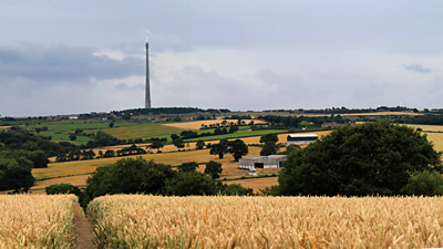 Transmitter on a hill