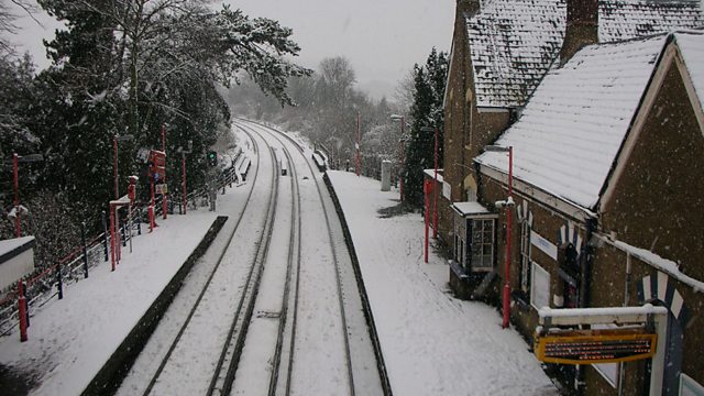 Eynsford station in the snow