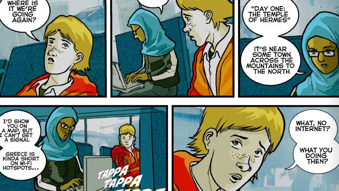 Comic book art from Crash Course Comic
