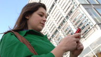Girl with mobile phone