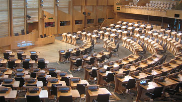 Interior of Scottish Parliament - photo by David Muir